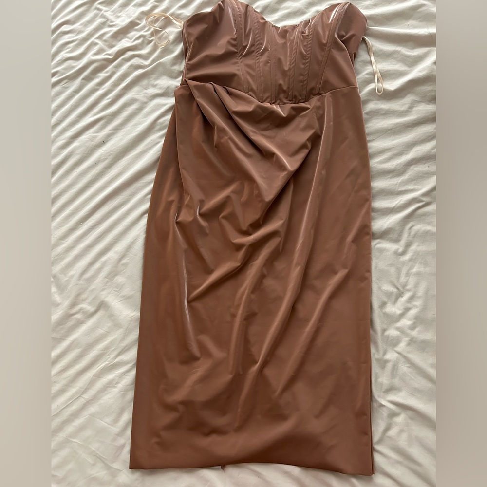 Tan bodycon dress